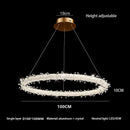 Axyaa Crystal Chandelier Circular for Living Room Nordic Dining Bedroom