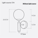 Axya Glass Ball Wall Lamp: Modern Metal Lighting for Home, Living Room, Bedroom, Bar, Aisle