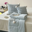 Axyaa Pillow Blanket: Dual Use Nap & Car Blanket for Winter Comfort