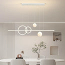 Axyaa Nordic Minimalist Dining Table Chandelier - Modern Black & White LED Pendant Lights