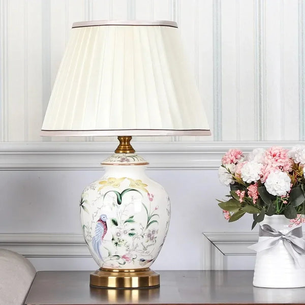 Axyaa Ceramic Bird Table Lamp - Modern Minimalist LED Desk Light