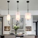 Axyaa Lake Blue Gradient Glass Pendant LED Chandelier for Home Decor