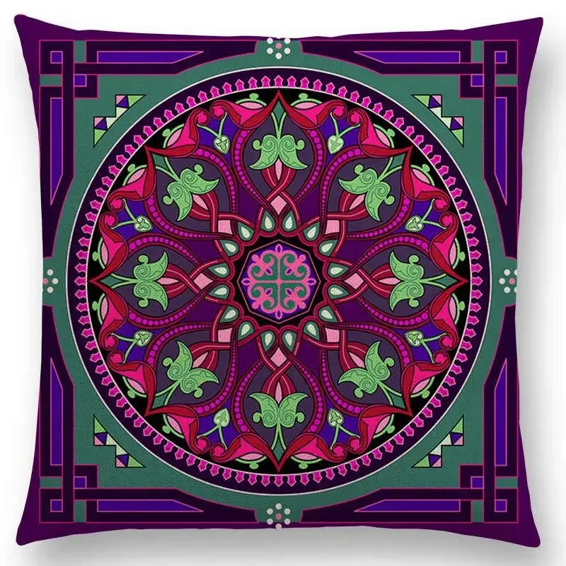 Axyaa Boho Paisley Floral Navajo Geometric Fantasy Pillowcase Suite.