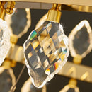 Axyaa Luxury Crystal LED Chandelier: High-end Designer Circular Art Indoor Lighting.