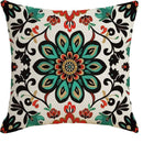 Colorful Floral Pattern Pillow Covers by Axyaa - Ideal for Sofa, Bedroom, Car