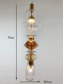 Axyaa Nordic Designer Stained Glass Chandelier for Living Room and Bedroom