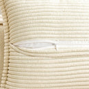 Axyaa Corduroy Boho Striped 18x18 Inch Throw Pillow Covers for Couch Sofa