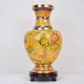 Axyaa Cloisonné Lotus Vase: 10" Filigree Enamel, Asian Home Decor Gift