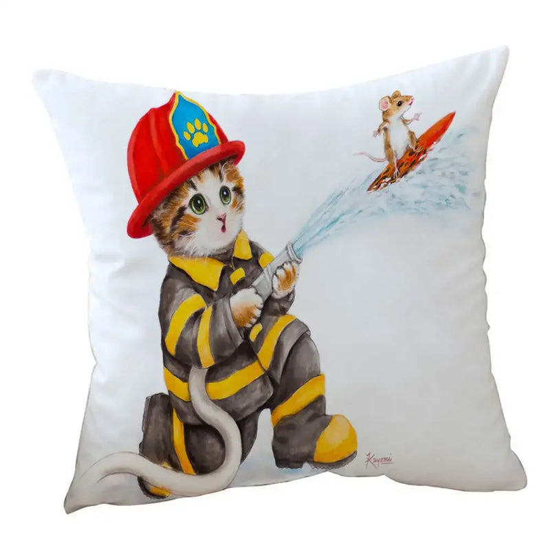 Axyaa Wildlife Animals Cushion Covers 45X45CM Wolf Fox Tiger Christmas Cats Girls