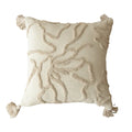 Axyaa Luxury Jacquard Embroidery Cushion Cover 45x45 with Tassel Detail