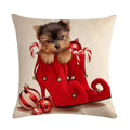 Axyaa Halloween Puppy Linen Pillow Case 45*45cm