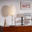 Axyaa Silk Table Lamp for Bedroom and Living Room Zen Decor