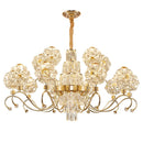 Axyaa Dandelion Crystal Chandelier: Modern Minimalist Luxe Lighting for Living Room, Bedroom, Dining Area