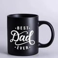Axyaa Papa Bear Mug - Best Dad Ever 350ml Black Ceramic Coffee Cup