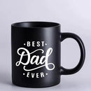 Axyaa Papa Bear Mug - Best Dad Ever 350ml Black Ceramic Coffee Cup