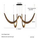 Axyaa Wood LED Pendant Light Luxury Chandelier for Living Room