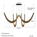 Axyaa Modern Wooden LED Pendant Light Chandelier for Living Room Villa