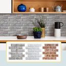 Axyaa 3D Faux Brick Tile Stickers, Matte Finish, Water & Mold Resistant, 30x30cm