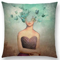 Axyaa Elegant Swan Moon Night Cushion Cover 45*45cm