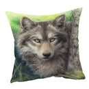 Axyaa Wildlife Animals Cushion Covers 45X45CM Wolf Fox Tiger Christmas Cats Girls