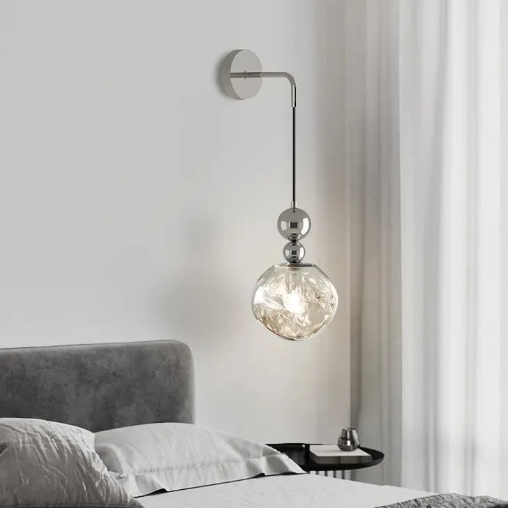 Axyaa Nordic Luxury Round Chandelier for Bar Counter, Bedroom, and Restaurant, Postmodern Lava Lamp