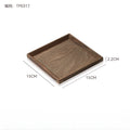 Axyaa Wooden Tea & Coffee Serving Tray Solid Walnut Wood Rectangular Snack Tray
