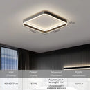 Axyaa Minimalist Square Black LED Ceiling Light with Remote Dimming