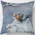 Cute Dog Pattern Square Pillow Covers For Home Decor by Axyaa