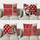 Axyaa Red Typography Pattern Pillow Cover - for Sofa, Bedroom, Car