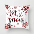 Axyaa Red Flake Snow Deer Pillow Cover 45X45CM for Home Sofa Chair