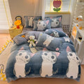 Axyaa Rainbow Dual-color Flannel Duvet Cover - Soft & Cozy Winter Bedding