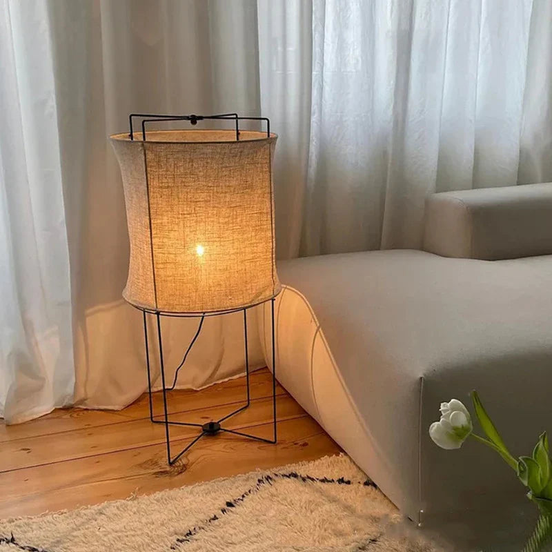 Axyaa Wabi Sabi Fabric Floor Lamp for Designer Living Room Corners