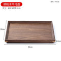Axyaa Japanese Black Walnut Tea Tray & Dinner Plate for Home Décor & Serving