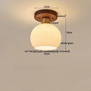 Axyaa Modern LED Wood Canopy Ceiling Light for Porch Kitchen Living Room