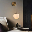 Axyaa Copper Marble Wall Light 12/15cm G9 Bulb for Bedroom Dining Room Sconce