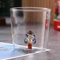 Axyaa Cactus Bunny Duck Clear Glass Tumbler Cup - Table Decor Drinkware