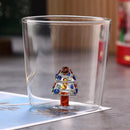 Axyaa 3D Christmas Theme Glass Mug Cup - 300ml - Creative Gift for Girls, Kids, Lovers