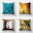 Axyaa Ginkgo Biloba Tree Leaves Cushion Pillowcase: Four Season Natural Landscape Home Decor