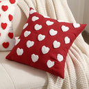 Axyaa Heart Embroidery Pillow Cover for Sofa Living Room Decor