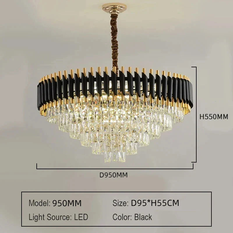 Luxury Crystal Chandelier for Modern Living Room, Bedroom, and Dining Room by Axyaa