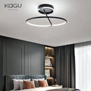 Axyaa LED Chandelier Modern Lighting Fixture Chrome Lamp for Living Room Kitchen White Decor