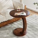 Mid-Century C-Shaped Wood End Table by Axyaa