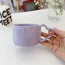 Axya Ceramic Wave Dot Mug, Stylish Tea Cup, Korean Design