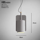 Axyaa Geometric Cement LED Pendant Light for Stylish Living Spaces
