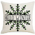 Axyaa Christmas Snowman Pattern Cushion Cover for Sofa, Bedroom, Car