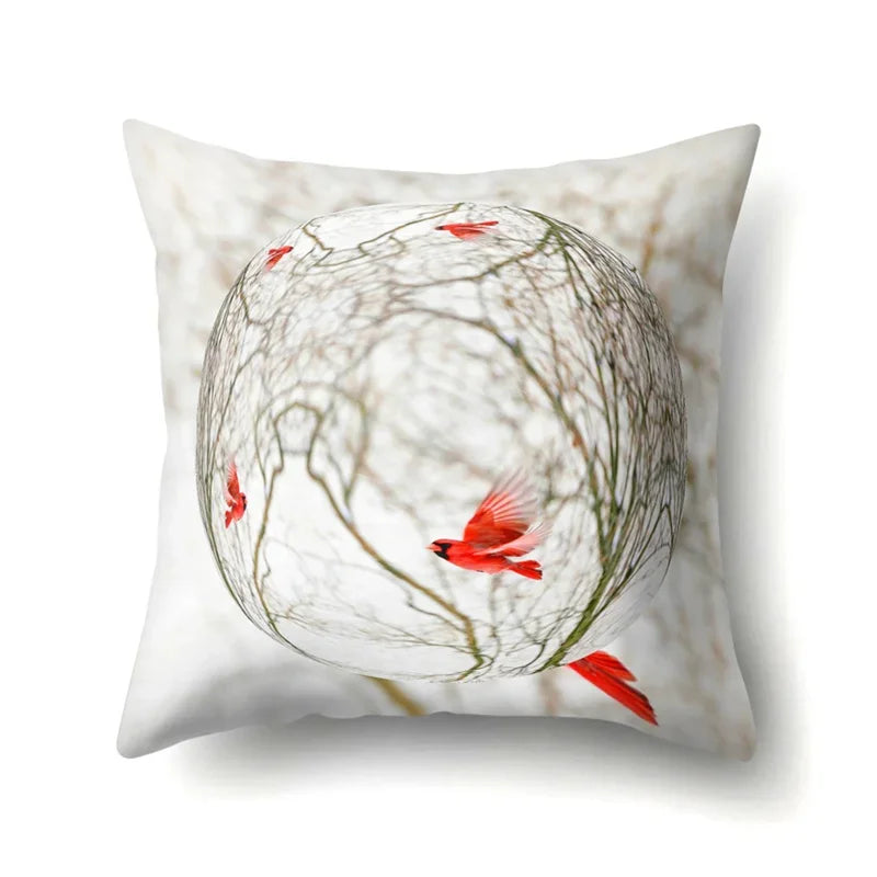 Axyaa Charms Bird Animal Pillowcase for Home Decoration