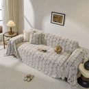 Axyaa Velvet Sofa Protector & Plush Fleece Blanket - Universal Sofa Cover