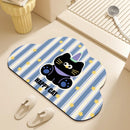 Axyaa Cartoon Diatom Mud Bathroom Floor Mat - Irregular Shape Absorbent Mat