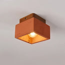 Axyaa Coral Red Square Ceiling Light Surface Mounted Lighting Fixture