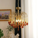 Axyaa Crystal Ceiling Chandelier: Modern Luxury LED Pendant Light for Home Living Room, Bedroom, Dining Room